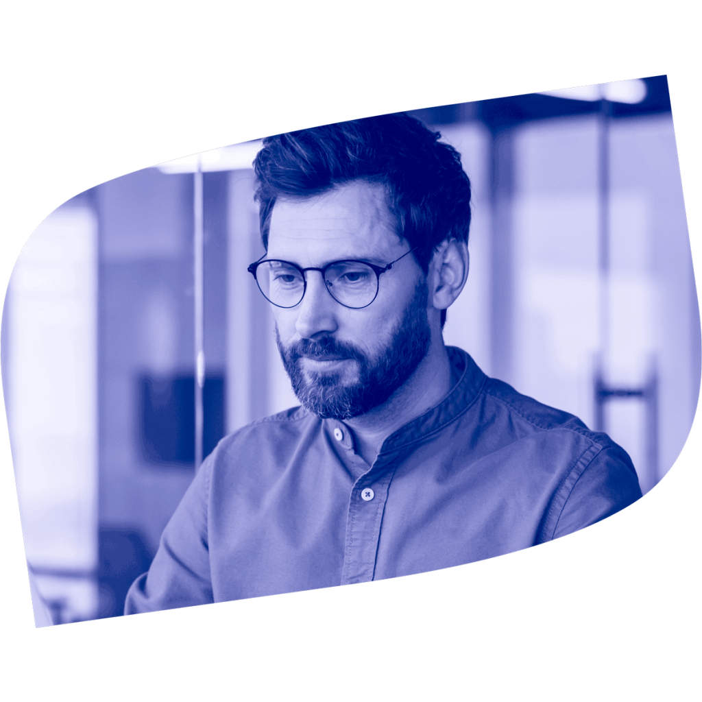 Business man wearing glasses