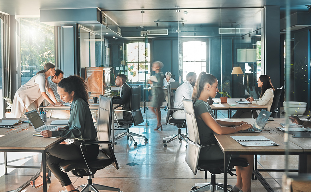 Office filled with employees