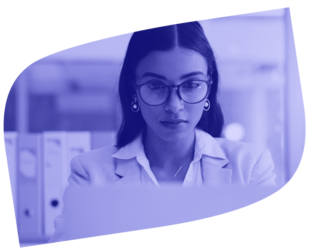 Lawyer on a computer